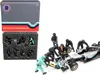 American Diorama Formula One F1 Pit Crew 7 Figurine Set Team Black For 1 By 18 Scale Model Car