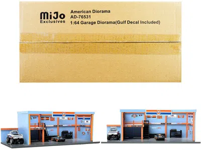 American Diorama Garage Diorama Gulf Oil Diorama With Decals For 1/64 Scale Models By  In Multi
