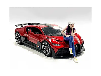 American Diorama Girls Night Out Gigi With Cat Figurine For 1/24 Scale Models By  In Red
