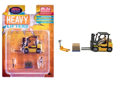 American Diorama Heavy Lifters 4 Piece Diecast Set Limited Edition For 1/64 Scale Models By  In Multi