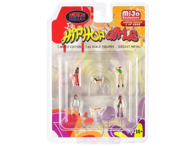 American Diorama Hip Hop Girls 6 Piece Diecast Set (4 Women 2 Dog Figures) Limited Edition To 4800 Pieces Worldwide 1 In Multi