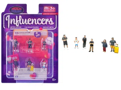 American Diorama Influencers 6 Piece Diecast Figure Set Limited Edition For 1/64 Scale Models By