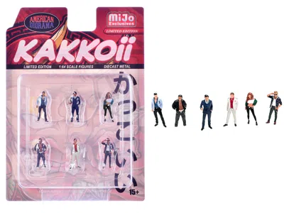 American Diorama Kakkoii 6 Piece Diecast Figures Set 1/64 Scale Models By  In Multi