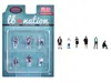 American Diorama Liberty Walk Lb Nation 6 Piece Diecast Figure Set Limited Edition For 1/64 Scale Models By American  In Multi