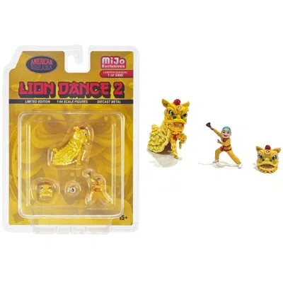 American Diorama Lion Dance 2 Diecast Set 1 1 Lion 2 Accessories Limited Edition To 2400 Piece Worldwide For 1-64 Sca