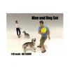 American Diorama Woman & Dog 2 Piece Figure Set For 1-18 Scale Models
