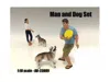 American Diorama Woman & Dog 2 Piece Figure Set For 1-18 Scale Models