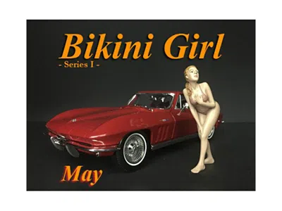 American Diorama May Bikini Calendar Girl Figure For 1/18 Scale Models By  In Red