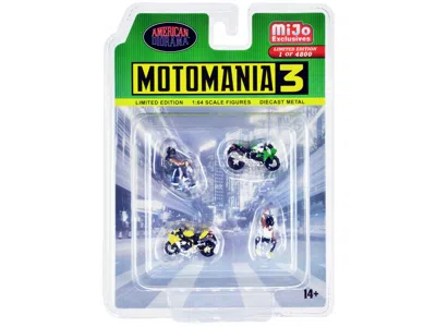 American Diorama Motomania 3 4 Piece Diecast Set (2 Figures And 2 Motorcycles) Limited Edition To 4800 Pieces Worldwi In Multi