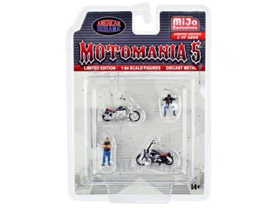 American Diorama Motomania 5 4 Piece Diecast Set (2 Figures And 2 Motorcycles) Limited Edition To 4800 Pieces Worldwi In Multi