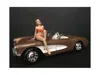 American Diorama November Bikini Calendar Girl Figurine For 1-18 Scale Model