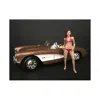 American Diorama October Bikini Calendar Girl Figurine For 1-24 Scale Model