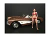 American Diorama October Bikini Calendar Girl Figurine For 1/24 Scale Models By