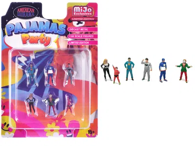 American Diorama Pajamas Party 6 Piece Diecast Figure Set (6 Figures) Limited Edition For 1/64 Scale Models By Americ