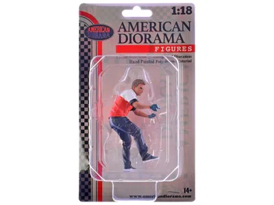 American Diorama Race Crew Figure #6 For 1/18 Scale Models By  In Pink