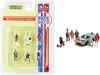 American Diorama Race Day 2 6 Piece Diecast Figurine Set For 1/64 Scale Models By