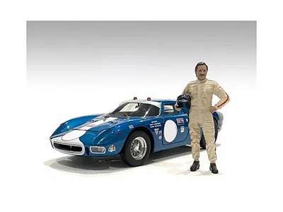 American Diorama Racing Legends 60's Figure B For 1/18 Scale Models By  In Blue