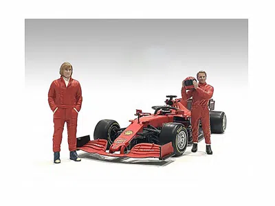 AMERICAN DIORAMA RACING LEGENDS 70'S SET OF 2 DIECAST FIGURES FOR 1/43 SCALE MODELS BY AMERICAN DIORAMA