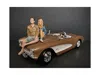 American Diorama Seated Couple Release Iii, 2 Piece Figurine Set For 1/18 Scale Models By