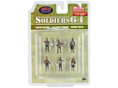 American Diorama Soldiers 64 6 Piece Diecast Set Military Figures Limited Edition To 4800 Pieces Worldwide For 1/64 S In Green