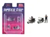 American Diorama Speed Cop 4 Piece Diecast Figure Set (2 Figures 2 Motorcycles) Limited Edition For 1/64 Scale Models In Multi