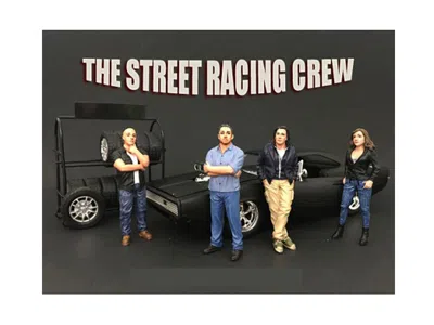 American Diorama The Street Racing Crew 4 Piece Figure Set For 1:18 Scale Models By