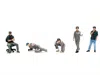 American Diorama Top Tuners 6 Piece Diecast Figure Set (5 Figures 1 Chair) Limited Edition For 1/64 Scale Models By A