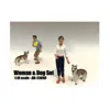 American Diorama Woman & Dog 2 Piece Figure Set For 1-18 Scale Models