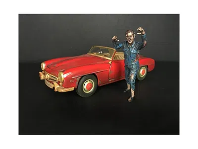 American Diorama Zombie Mechanic Figurine Ii For 1/18 Scale Models By  In Blue