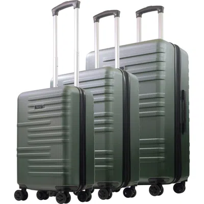 American Dreamliner 3-piece Hardside Luggage Set 22.5", 26.5", 30" In Green