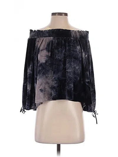 Pre-owned American Eagle Outfitters 3/4 Sleeve Blouse In Black