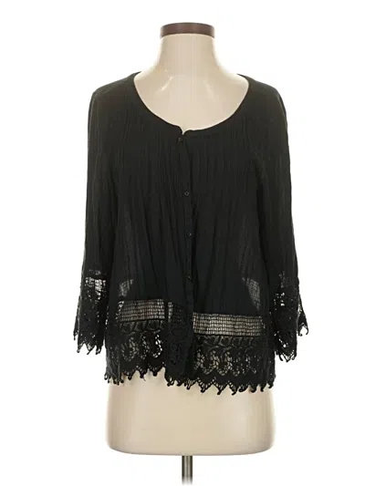 Pre-owned American Eagle Outfitters 3/4 Sleeve Blouse In Black