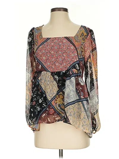 Pre-owned American Eagle Outfitters 3/4 Sleeve Blouse In Black