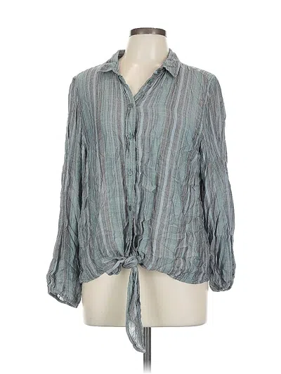 Pre-owned American Eagle Outfitters 3/4 Sleeve Blouse In Gray
