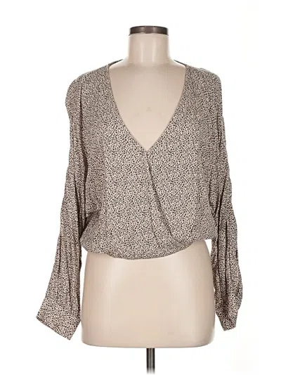 Pre-owned American Eagle Outfitters 3/4 Sleeve Blouse In Gray