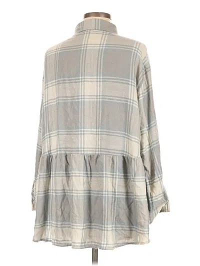 Pre-owned American Eagle Outfitters 3/4 Sleeve Blouse In Gray