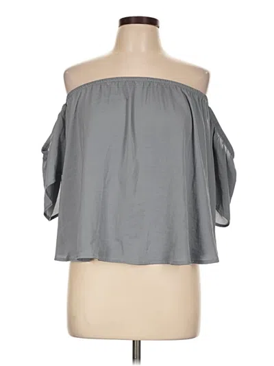 Pre-owned American Eagle Outfitters 3/4 Sleeve Blouse In Gray
