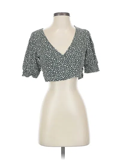 Pre-owned American Eagle Outfitters 3/4 Sleeve Blouse In Green