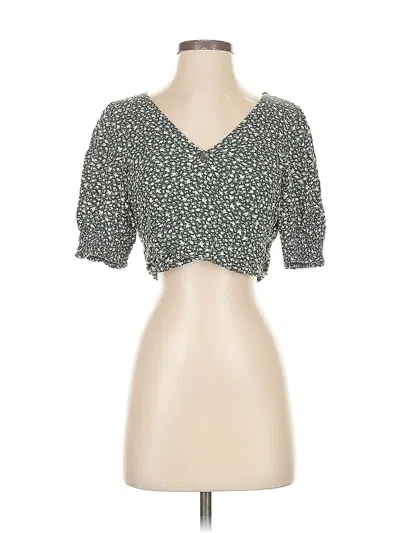 Pre-owned American Eagle Outfitters 3/4 Sleeve Blouse In Green