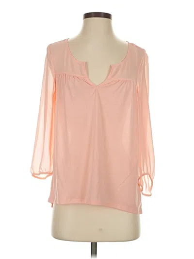 Pre-owned American Eagle Outfitters 3/4 Sleeve Blouse In Pink