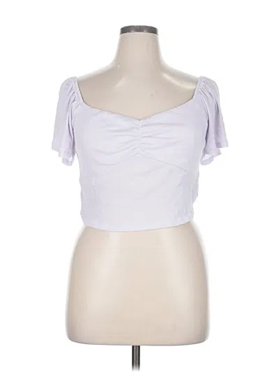 Pre-owned American Eagle Outfitters 3/4 Sleeve Blouse In Purple