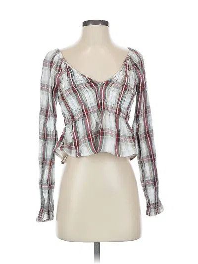 Pre-owned American Eagle Outfitters 3/4 Sleeve Blouse In White