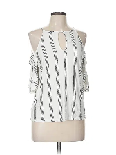 Pre-owned American Eagle Outfitters 3/4 Sleeve Blouse In White