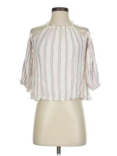 Pre-owned American Eagle Outfitters 3/4 Sleeve Blouse In White