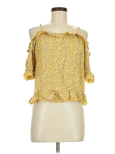 Pre-owned American Eagle Outfitters 3/4 Sleeve Blouse In Yellow
