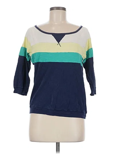 Pre-owned American Eagle Outfitters 3/4 Sleeve T-shirt In Blue