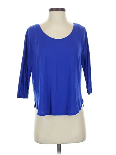 Pre-owned American Eagle Outfitters 3/4 Sleeve T-shirt In Blue