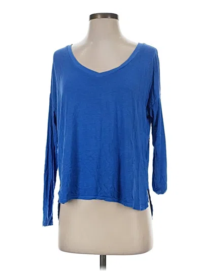 Pre-owned American Eagle Outfitters 3/4 Sleeve T-shirt In Blue