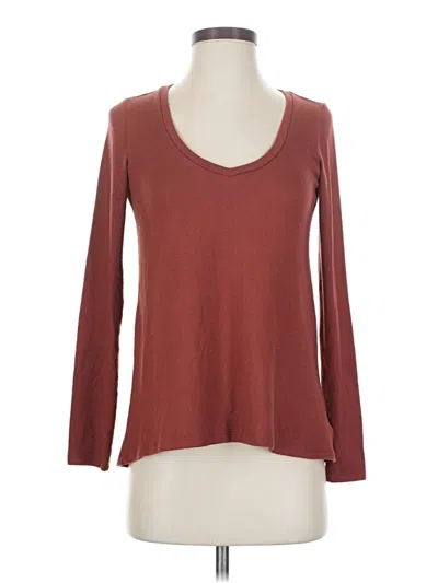 Pre-owned American Eagle Outfitters 3/4 Sleeve T-shirt In Brown