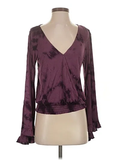 Pre-owned American Eagle Outfitters 3/4 Sleeve T-shirt In Burgundy